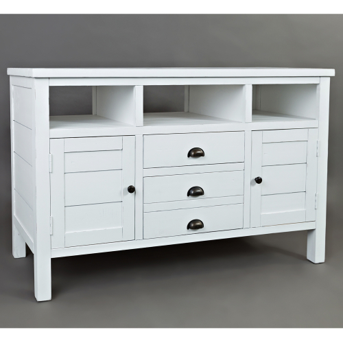 Artisan's Craft 50" TV Stand Media Console in Weathered White